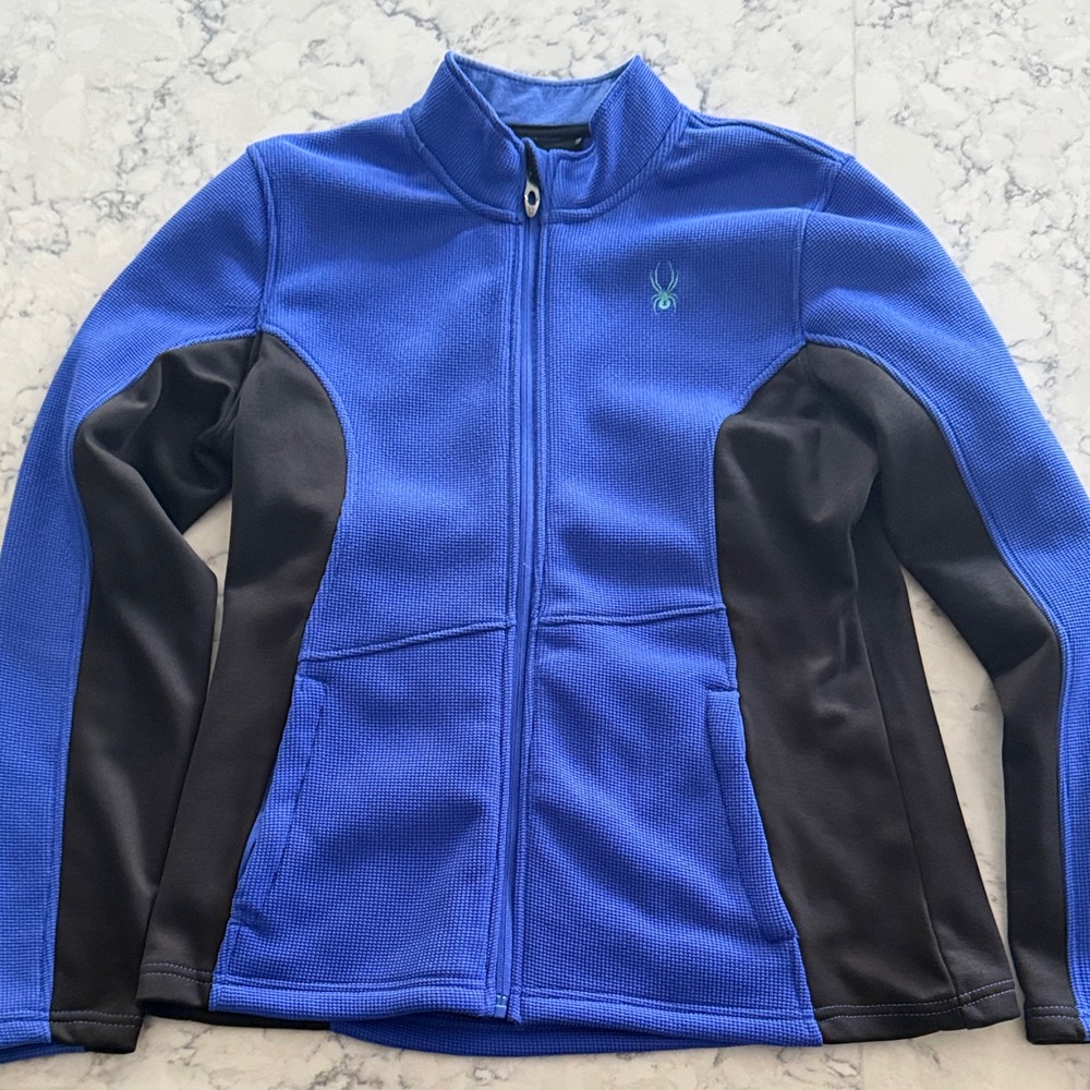 Spyder Women's Blue and Black Ski Jacket